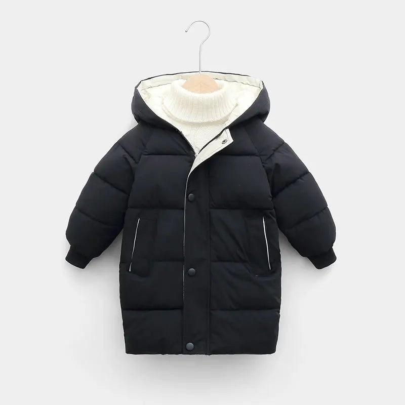 Thick Warm Cotton-Padded Parka Coats for Boys and Girls Aged 2-12: Winter Outerwear for Kids