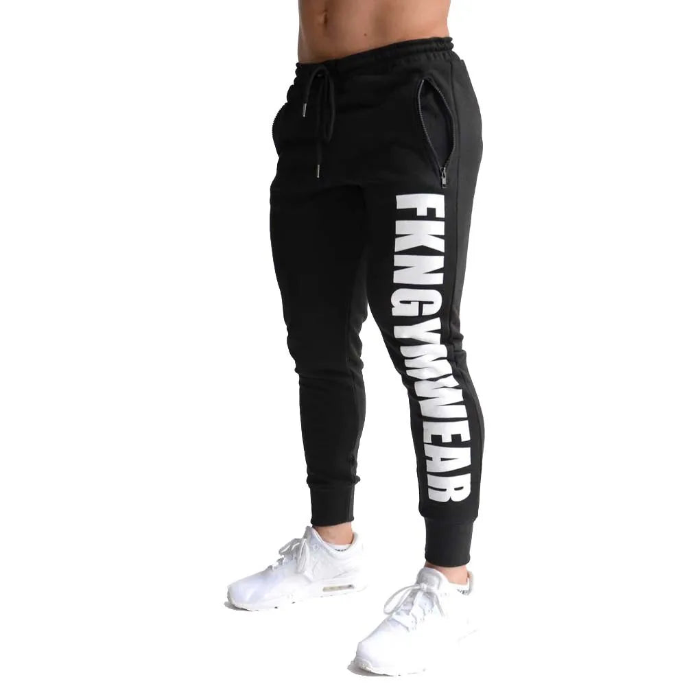 Men's Cotton Fitness Sweatpants Running Jogging Pants Workout Joggers Gym Sportswear Trousers