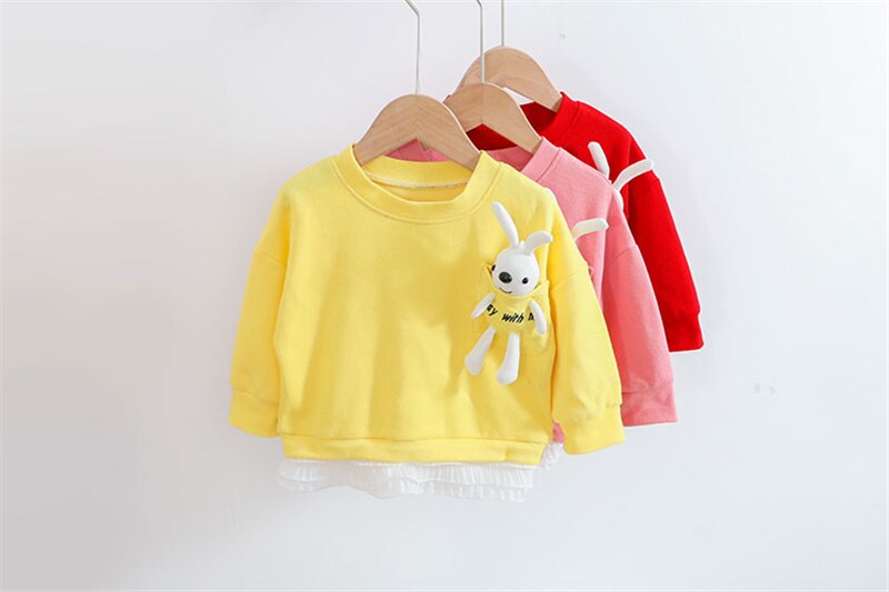 Girl's Cartoon Rabbit Top and Pants