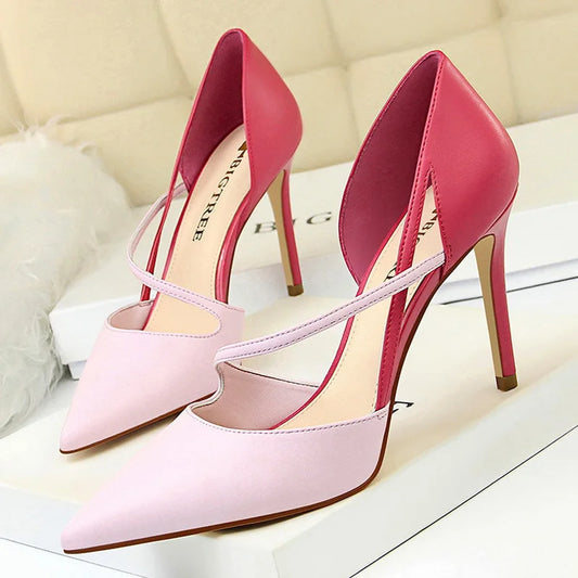 Women's Stiletto High Heel Pumps - 9.5cm Classic Court Shoes