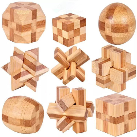 Children's Bamboo 3D Handmade Puzzle Toys