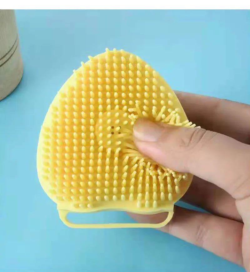 Baby's Silicone Shampoo Bath Scrubber Brush Massage Comb