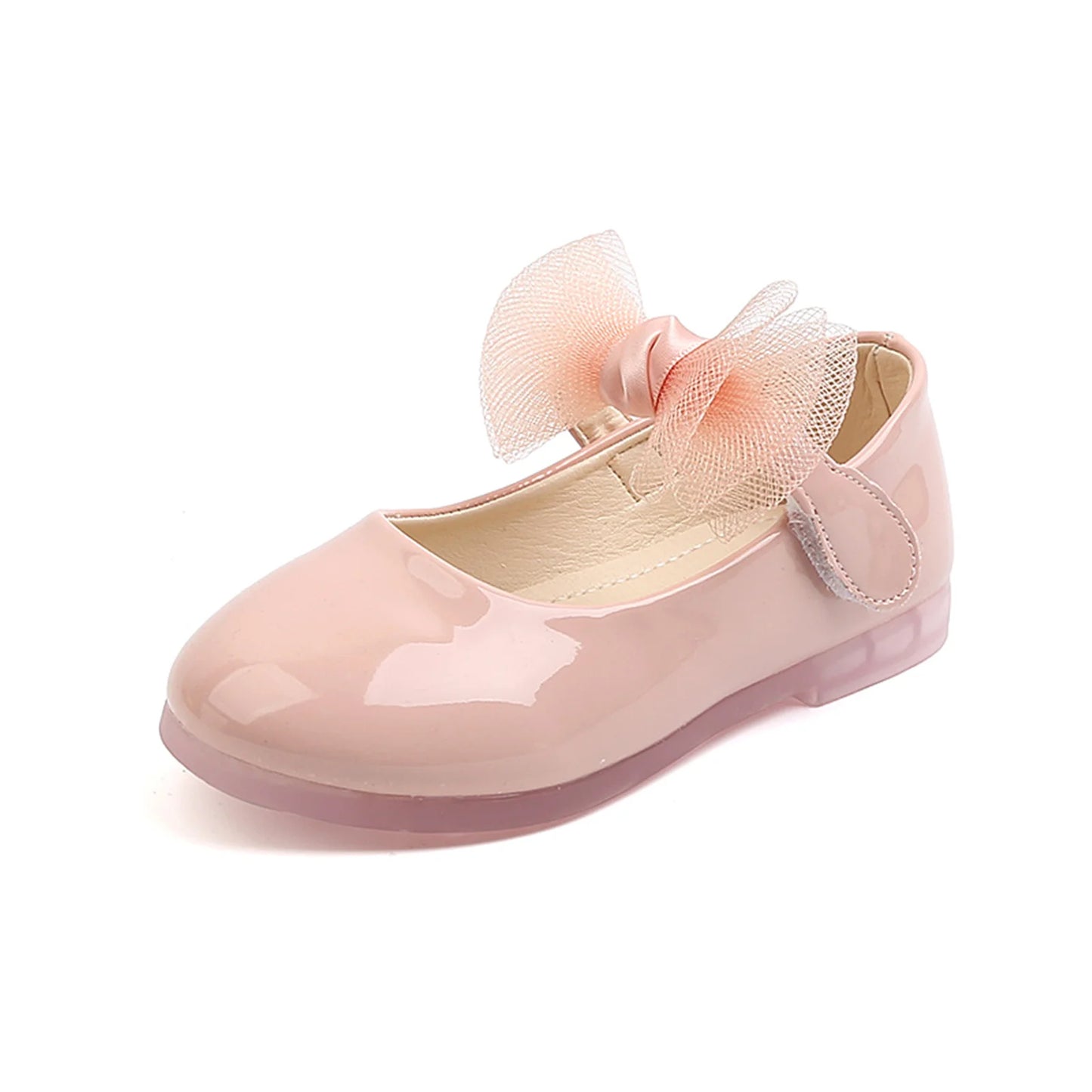 1-6Y Kids Girls Princess Flats Shoes Solid Colour Walking Shoes Footwear with Bowknot