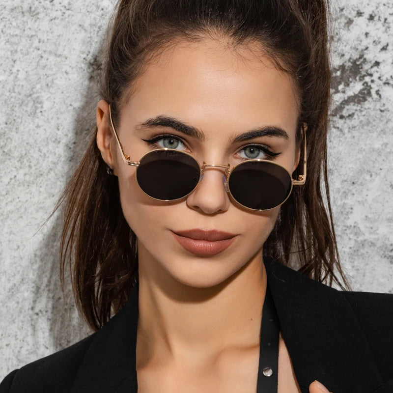 Fashion Round Vintage Sunglasses - Gradient Retro Alloy Unisex Eyewear