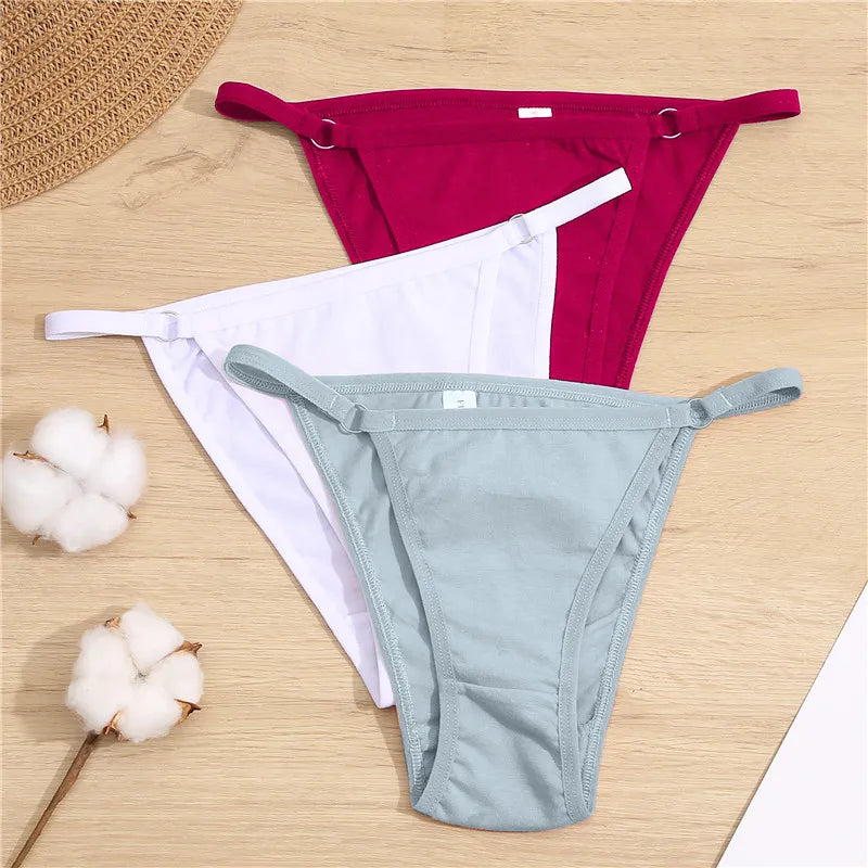 3-Pack Cotton Low Waist Briefs - Comfortable Women's Underwear