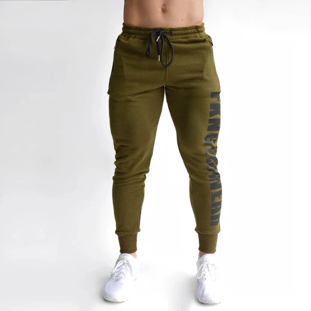 Men's Cotton Fitness Sweatpants Running Jogging Pants Workout Joggers Gym Sportswear Trousers