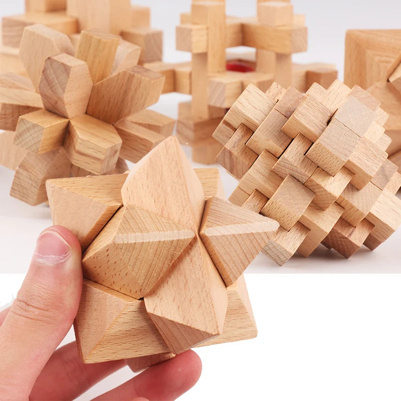 Children's Bamboo 3D Handmade Puzzle Toys