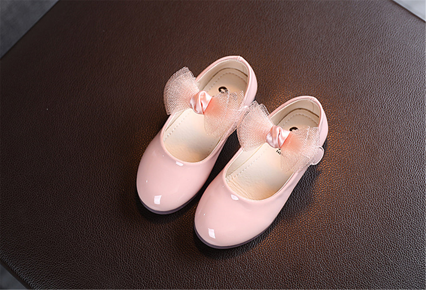 1-6Y Kids Girls Princess Flats Shoes Solid Colour Walking Shoes Footwear with Bowknot