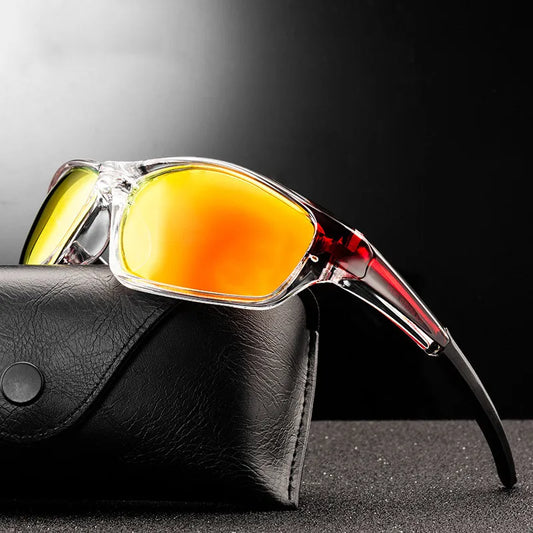 Square Polarized Cycling Sunglasses - Gradient Mirror UV400 for Women & Men