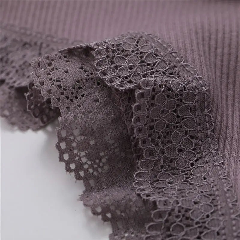 Women's Cotton Lace Low Waist Underwear Thongs G-String Lingerie