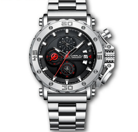 Men's Business Watch - Large Dial Stainless Steel Quartz