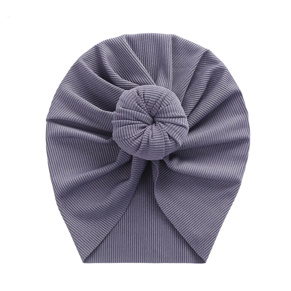 Children's and Baby's Ribbed Topknot Turban Hat Kids