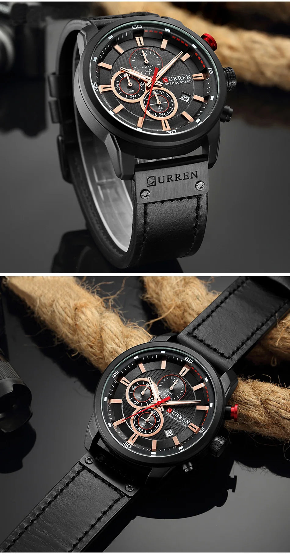 Luxury Chronograph Quartz Watch - Military Sport Watch for Men