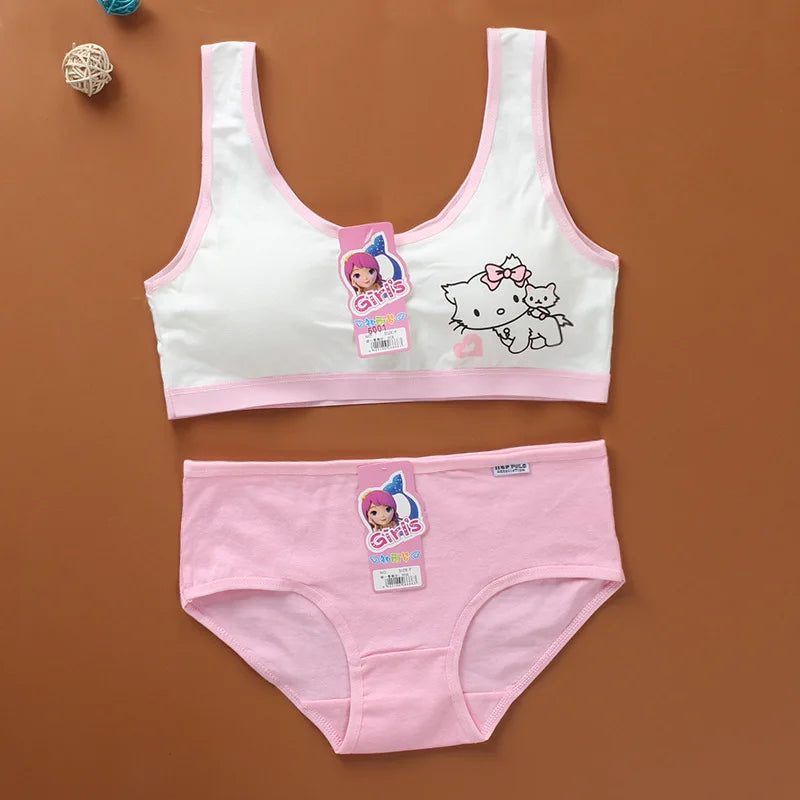 Girl's Teen Bra And Underwear Panties Sets 8-15Y