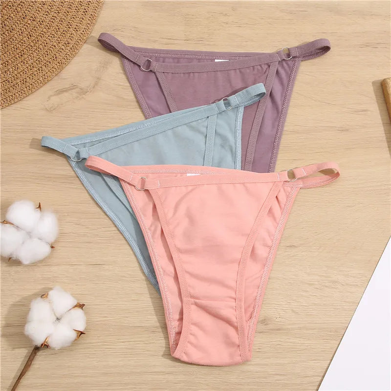 3-Pack Cotton Low Waist Briefs - Comfortable Women's Underwear