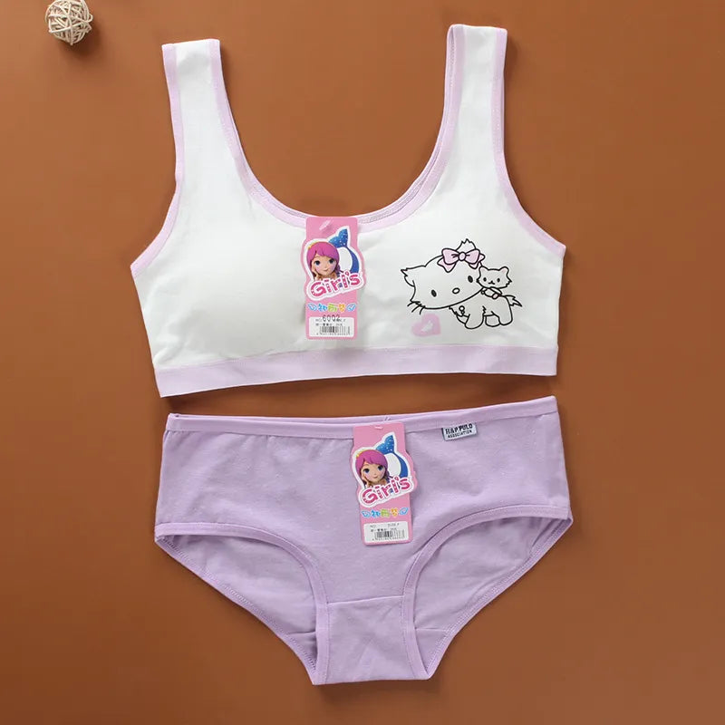 Girl's Teen Bra And Underwear Panties Sets 8-15Y