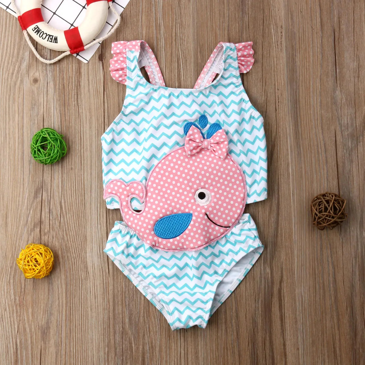 Toddler Kids Baby Girls Goldfish Swimwear Swimsuit