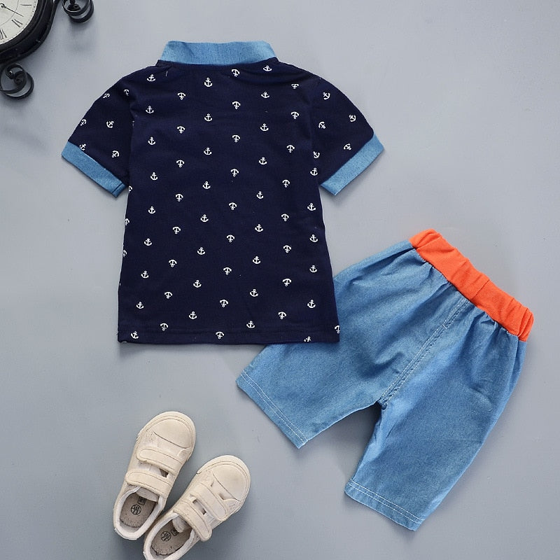 Boys T-shirt and shorts  Two pieces Set