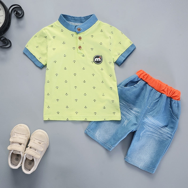 Boys T-shirt and shorts  Two pieces Set