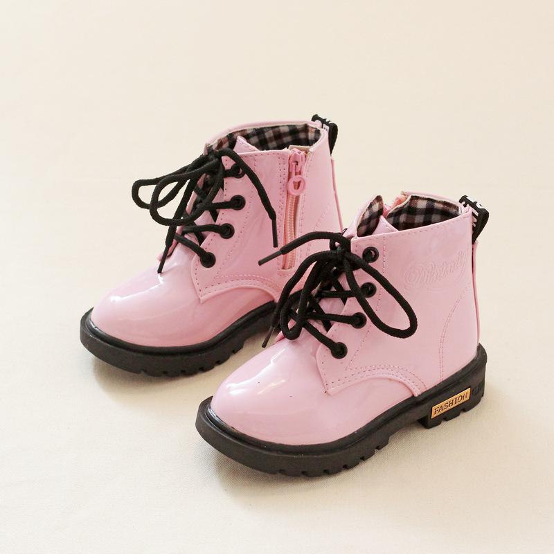 Children's PU Leather Waterproof Boots
