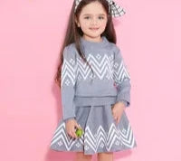 Girl's Long Sleeve Plaid Set - Top and Pant 2pcs Outfit