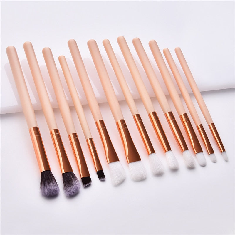 10pcs/set Gold Diamond Makeup Brushes Set,  Foundation Blending Powder Eye Face Brush with Bag Makeup Tool Kit