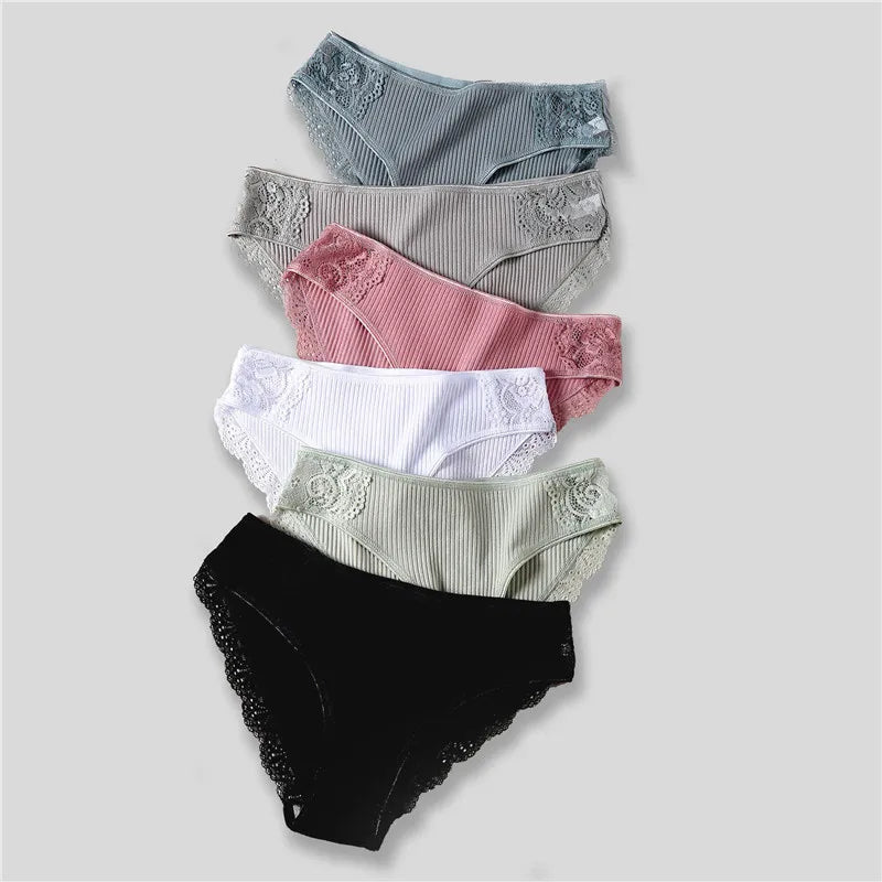 Women's Cotton Underwear Breathable Low-Rise Briefs