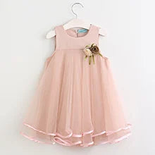 Girl's Princess Hollow Party Dress  For 3 7Y