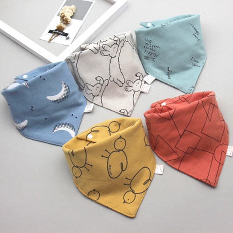 5Pcs/Set Cotton Baby Bibs