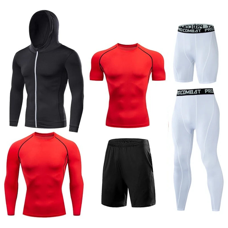 Men's Running Compression Quick Dry  Fitness Tight Sportswear Gym Sport Short Sleeve Shirt