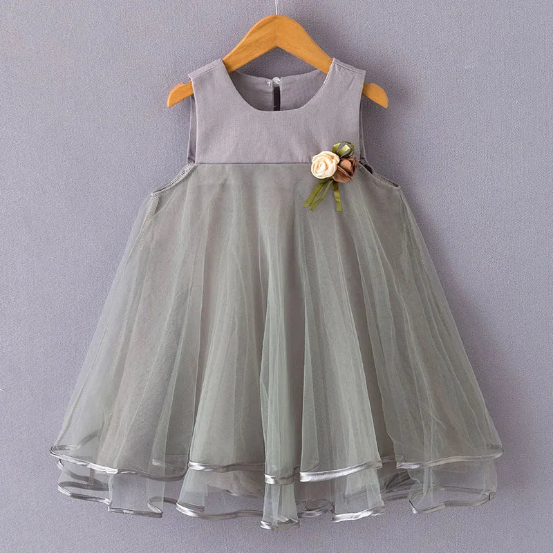 Girl's Princess Hollow Party Dress  For 3 7Y