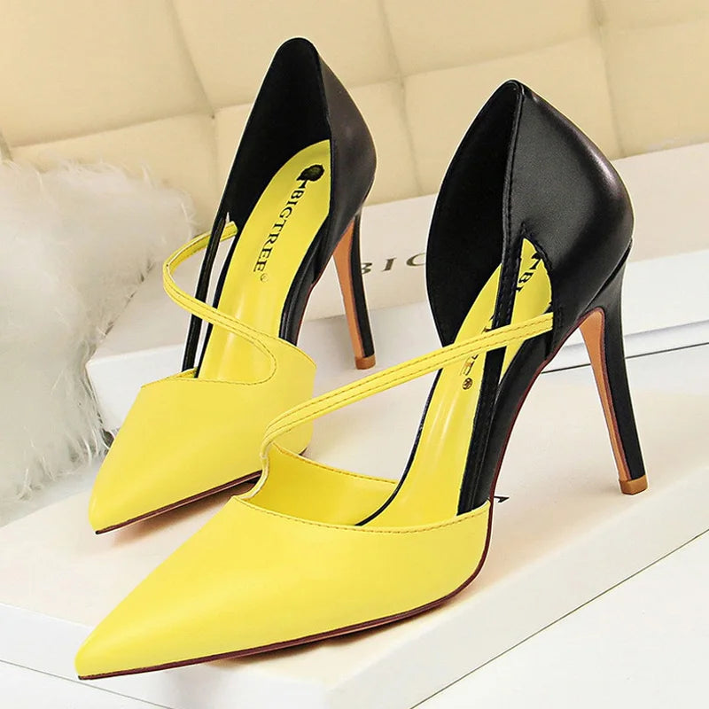 Women's Stiletto High Heel Pumps - 9.5cm Classic Court Shoes