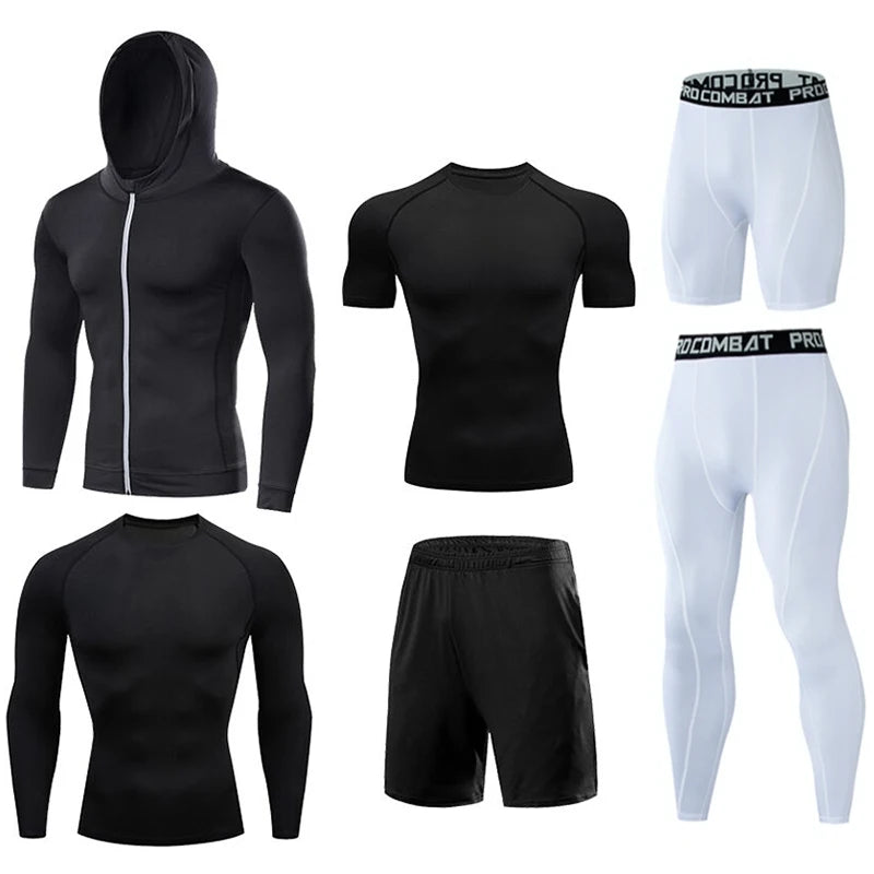 Men's Running Compression Quick Dry  Fitness Tight Sportswear Gym Sport Short Sleeve Shirt