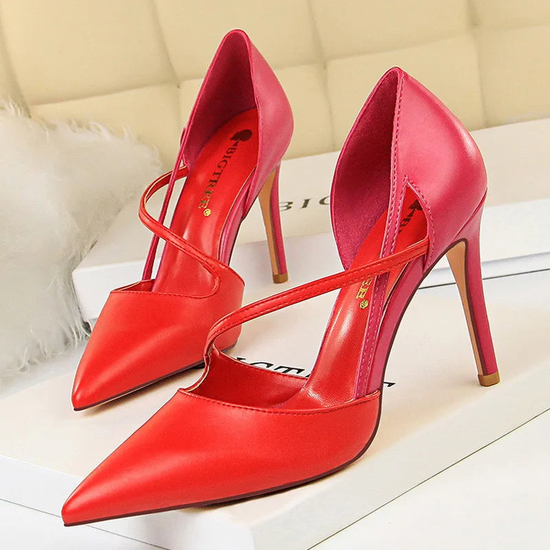 Women's Stiletto High Heel Pumps - 9.5cm Classic Court Shoes