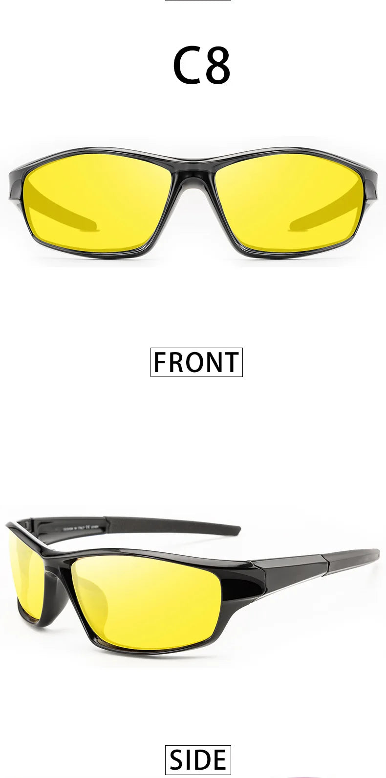 Square Polarized Cycling Sunglasses - Gradient Mirror UV400 for Women & Men