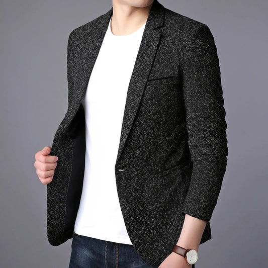 Men Single Breast Blazer Jacket