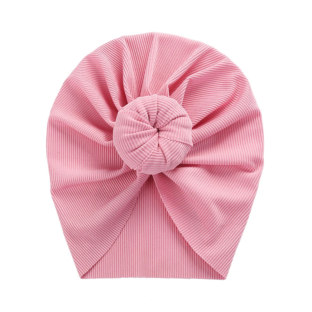 Children's and Baby's Ribbed Topknot Turban Hat Kids
