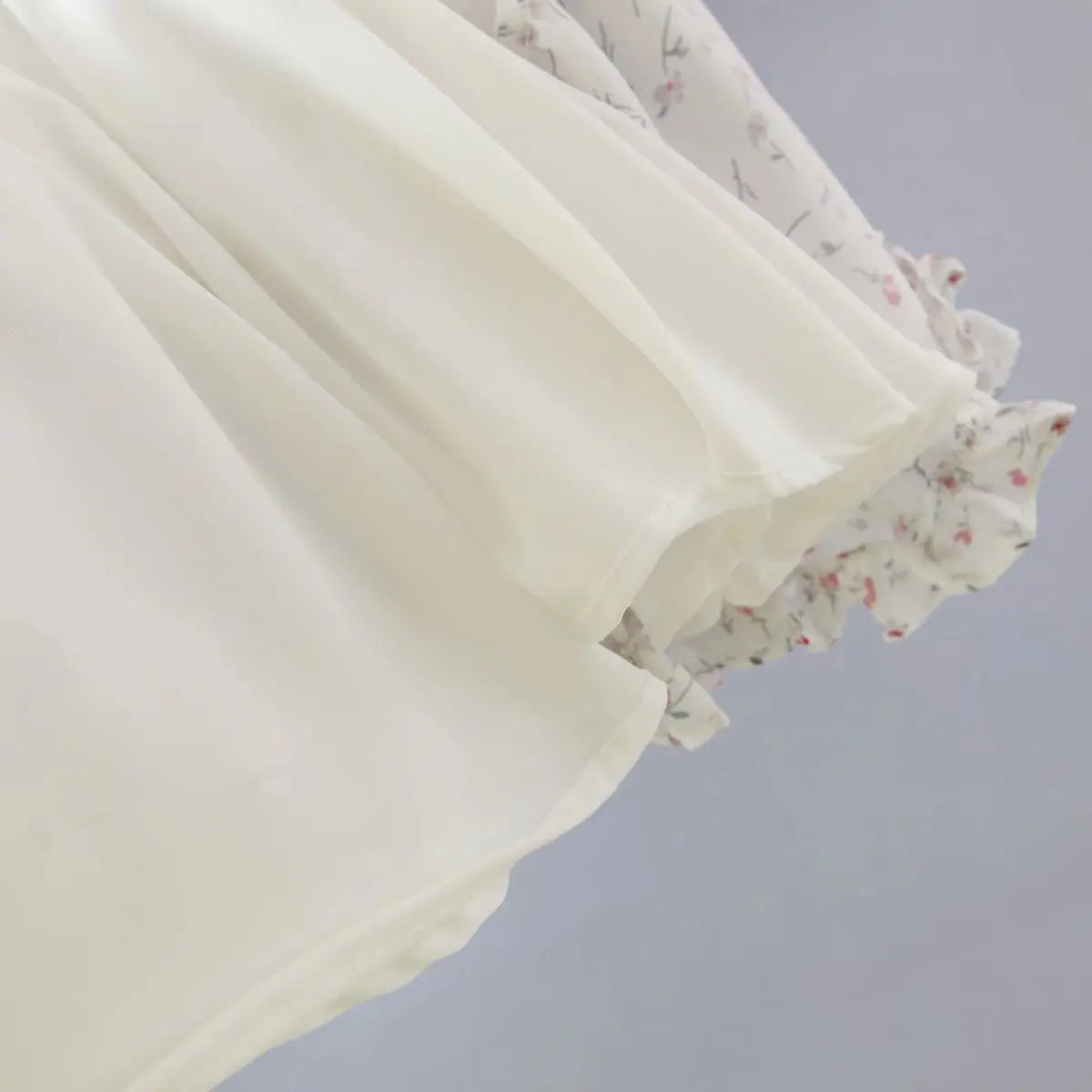 Floral Print Sling Chiffon Dress - Sweet Ruffle Holiday Party Short Dress