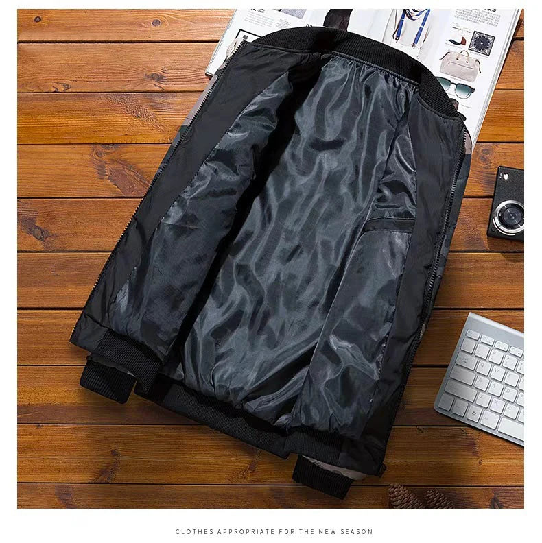 Men's Camouflage Bomber Jacket - Thick Warm Military Windbreaker Parka for Winter