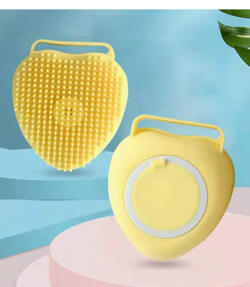 Baby's Silicone Shampoo Bath Scrubber Brush Massage Comb