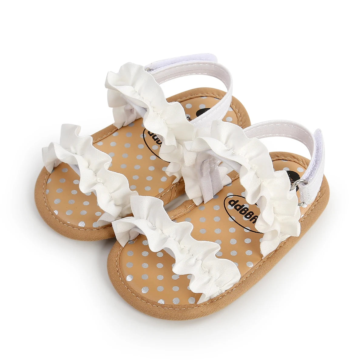 Baby Girls Summer Sandals Shoes Anti-Slip Soft Sole Ruffle Flat Shoes