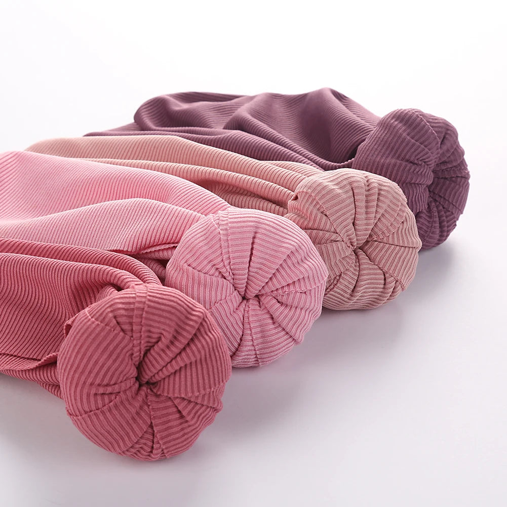 Children's and Baby's Ribbed Topknot Turban Hat Kids