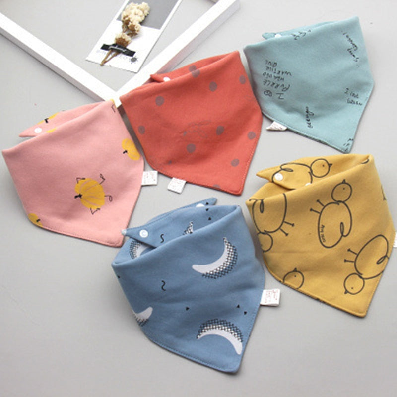 5Pcs/Set Cotton Baby Bibs