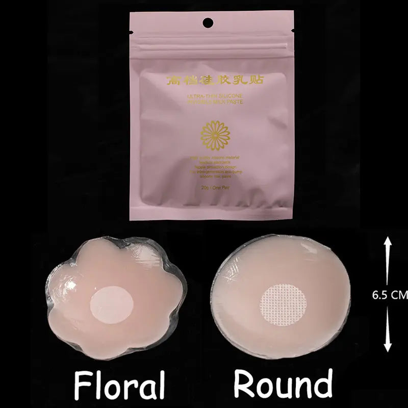 Women's Nipple Cover Push Up Breast Paste Reusable Invisible Silicone Self Adhesive Invisible Lift Up Stickers