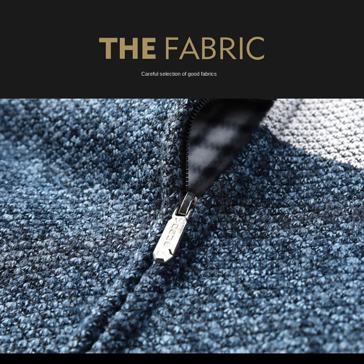 Men's Patchwork Knitted Cardigan Knitwear Sweater