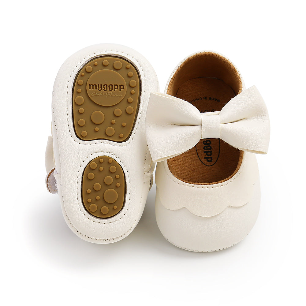 Newborn Baby Girls Boys Crib Shoes 0-18M - Bowknot Soft Sole Shoes