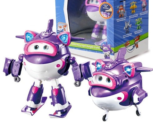 Children's Super Wings 6" Supercharged Deluxe Transforming Robot Toy