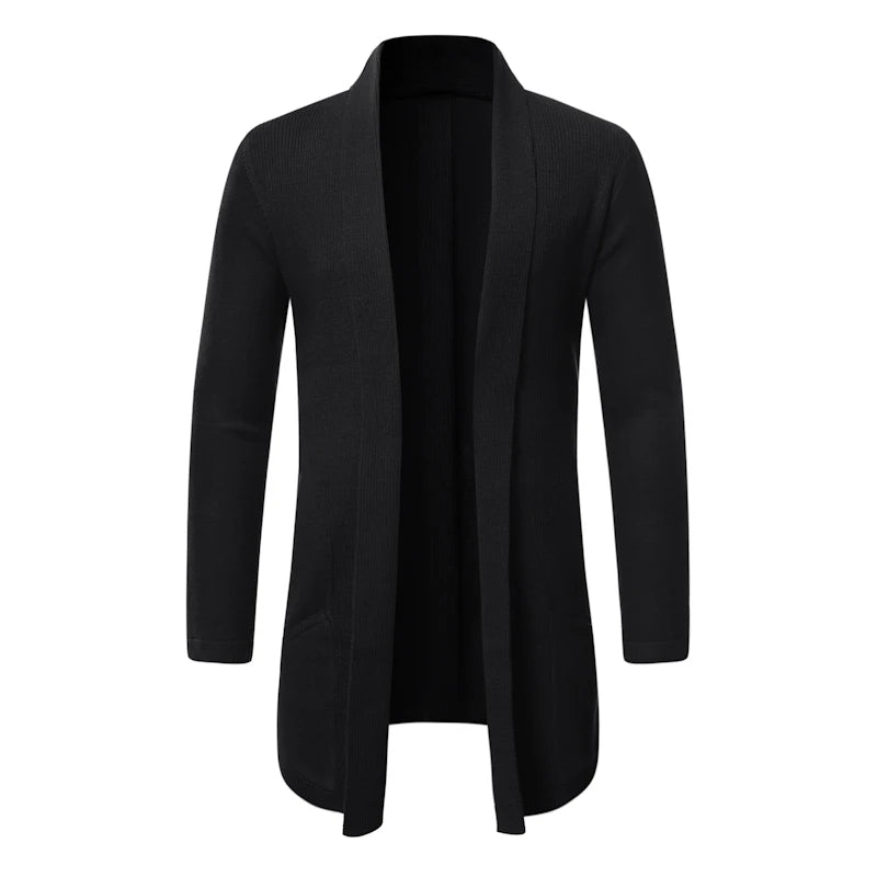 Men's Thin Knitted Cardigan Sweater Spring Autumn Bottoming Long Sleeved Slim Fit Cardigan Sweater