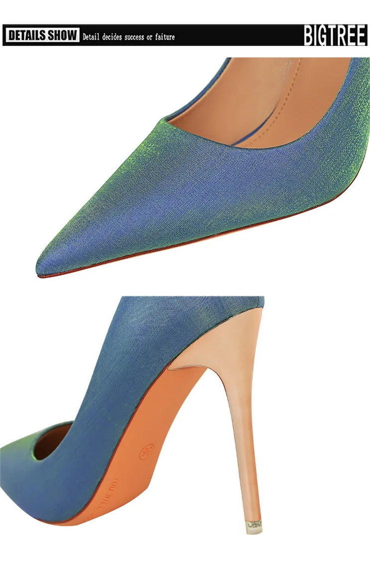 Satin Stiletto High Heel Wedding Pumps