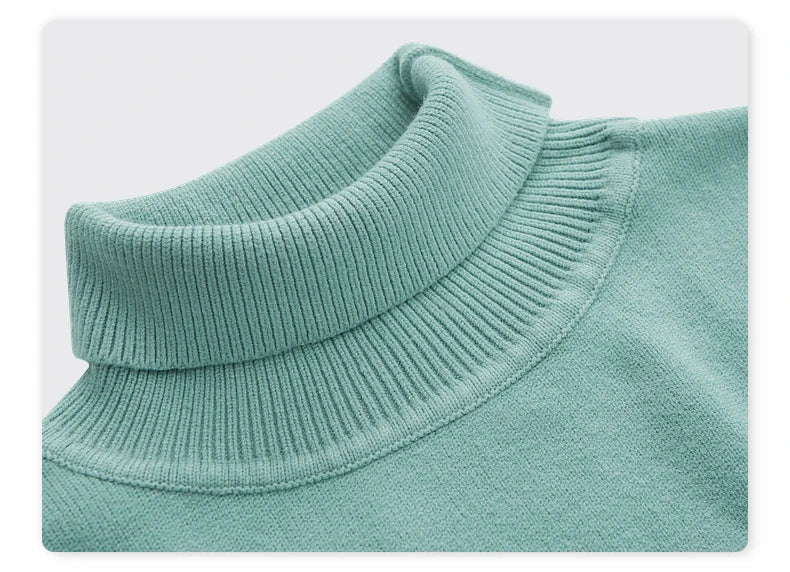 Men's Minimalist Turtleneck Oversize Roll Neck Jumper Sweater